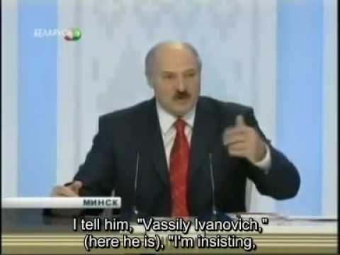 Dictator Lukashenko, press conference, English subtitles, Part 1