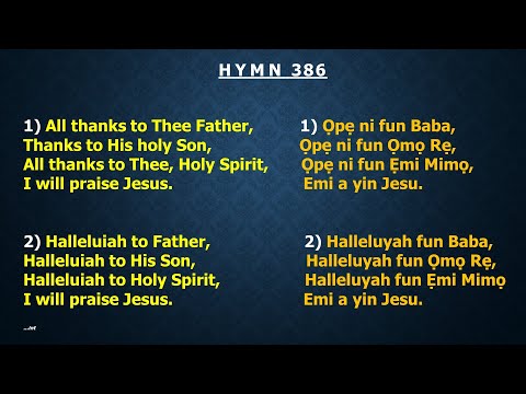 CCC Hymn 386 (All thanks to Thee Father..) C.C.C Redemption Parish,Winnipeg, Canada