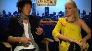 Aaron Yoo Ari Graynor interview Nick and Noras infinite play video