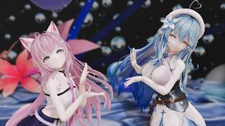 【MMD ホロライブ】ノーパンはどっち？　SnowZnow (雪花ラミィ&博衣こより)　バブリン　【紳士向け】