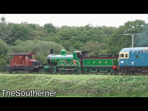 LSWR T3 Class - 563 arrives onto the Swanage Railway 30/08/2023