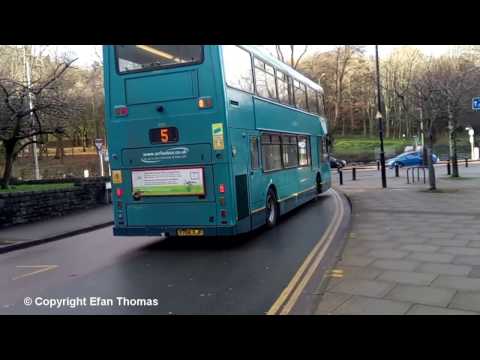Arriva Buses Wales DAF250 East Lancs Lowlander Y704 XJF 4189 with a screaming fanbelt