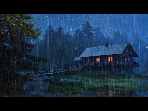 Goodbye Insomnia With Heavy Rain Sound | Rain And Thunder Sounds For Deep Sleep, Relax