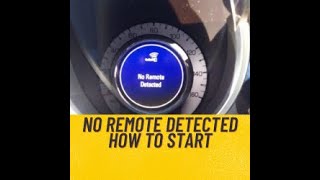 CADILLAC SRX,ATS,XTS NO REMOTE DETECTED! HOW TO START THE VEHICLE