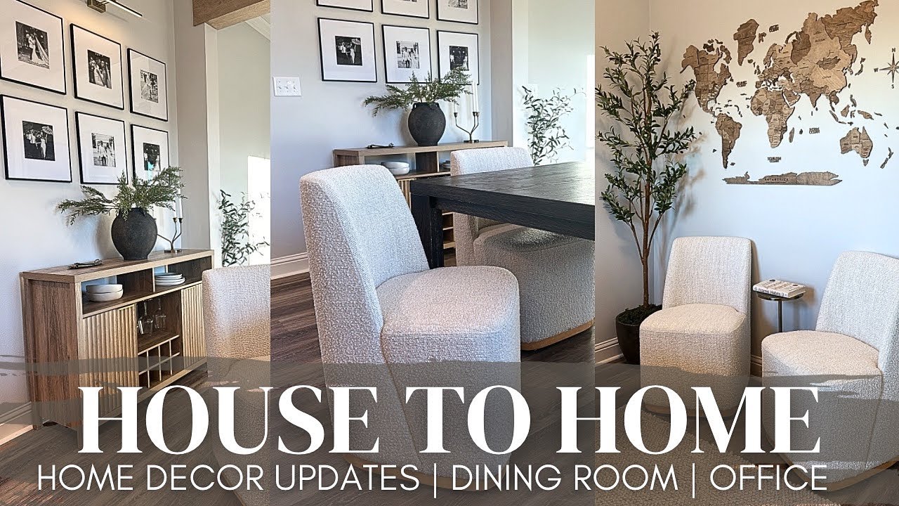 HOUSE TO HOME VLOG | modern home decor updates | dining room + home office makeover | 2024