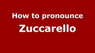 How to pronounce Zuccarello