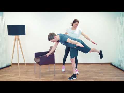 Beinübung - Standwaage mit Hilfe