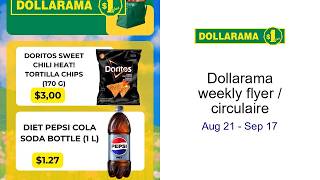 Dollarama weekly flyer / circulaire Aug 21 - Sep 17