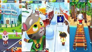 My TALKING TOM GOLD RUN 4 split screen gameplay