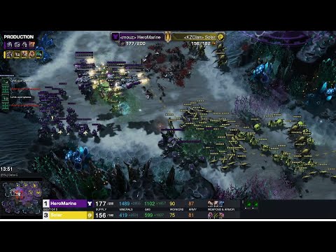 Starcraft II TSL 9 2022 Aug15 HeroMarine(T) v Solar(Z) Game 4 MAPS- [ESL] Data-C