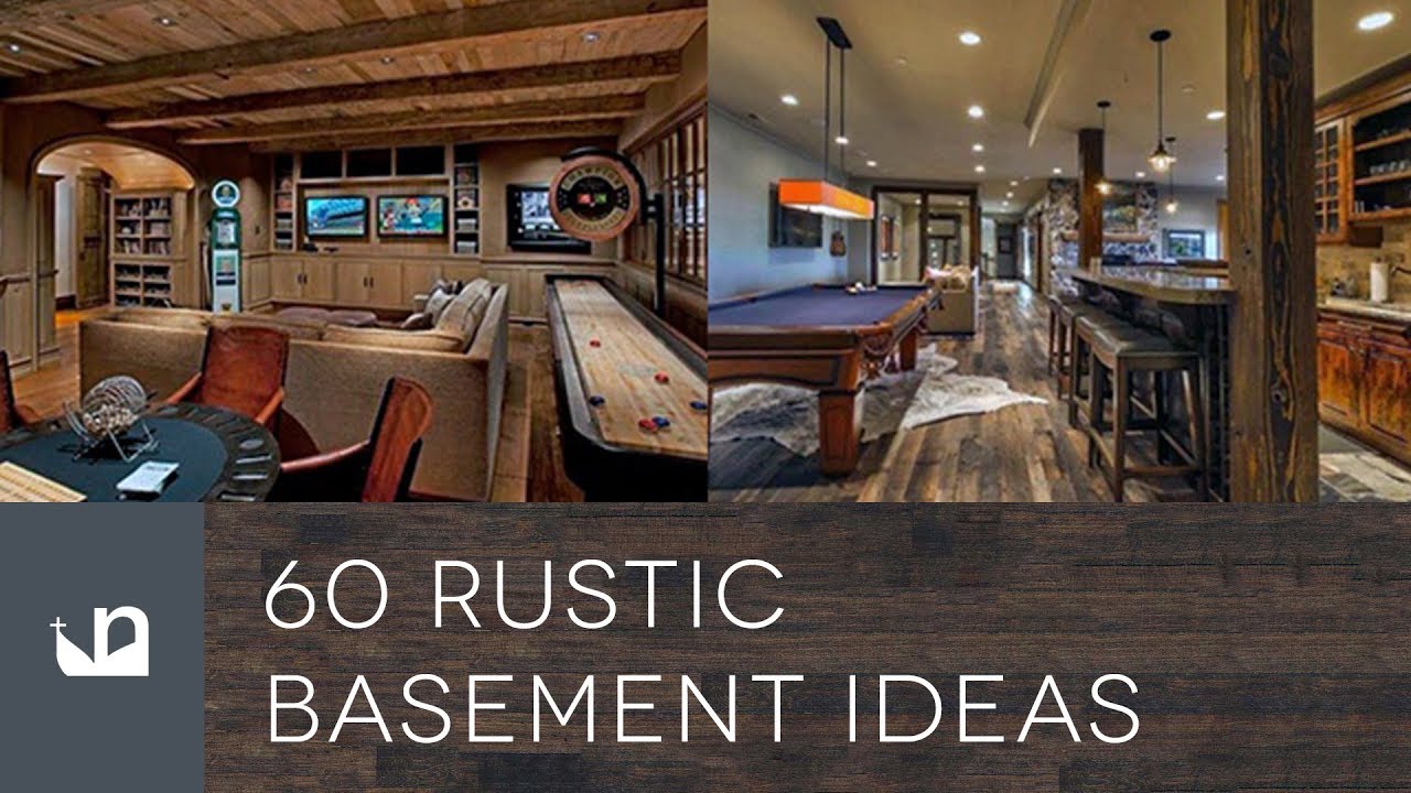 60 Rustic Basement Ideas