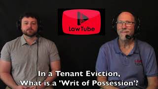 What is a writ of possession when evicting a tenant in Florida?