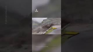Narrow escape for officials as flash floods wash away bridge in India