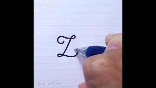 How to Write Letter Z z in Cursive Writing for Beginners | French Cursive Handwriting