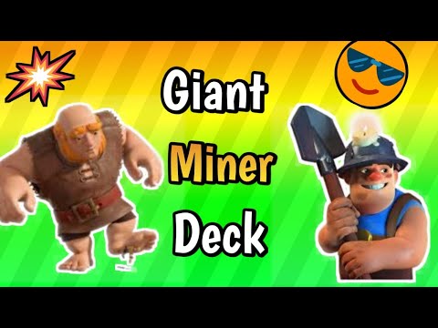 Giant Miner Deck | Best deck in Clash Royale | No skill deck | Clash Royale | Giant Best deck| Miner