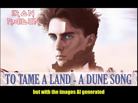 IRON MAIDEN - To Tame a Land music video - a DUNE song - but the lyrics are AI generated images