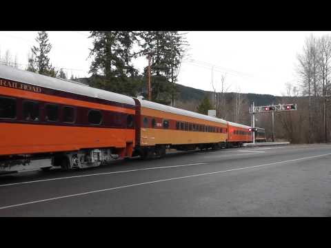 Mt. Rainier Scenic Railroad. 2-8-2T No.17 First Day Back in Steam & F9-7012A NP