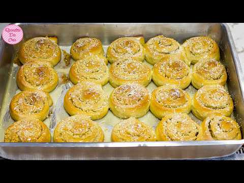THE BEST COCONUT STUFFED SWEET BREAD - SO FLUFFY HUNGARIAN SLICES WITH AN EASY CREAMY FILLING