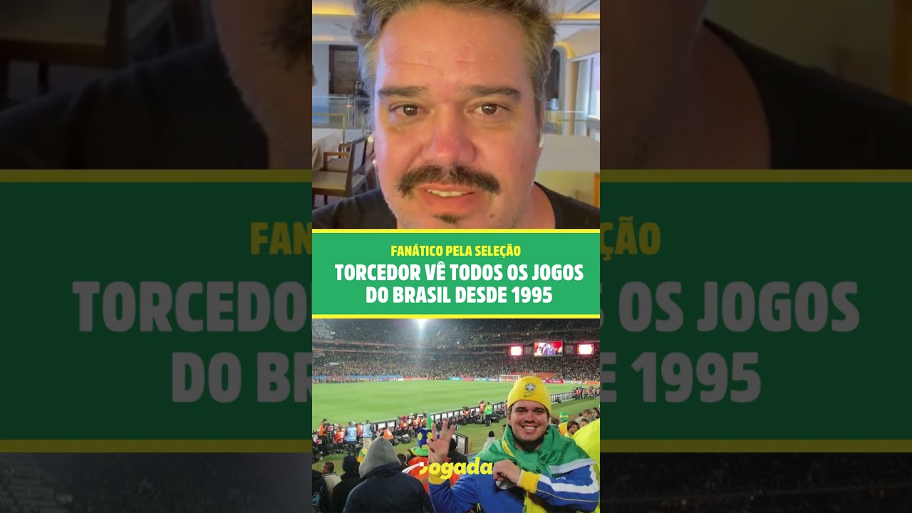Imagem da notícia Torcedor não perde jogos da Seleção Brasileira há mais de 30 anos, seja no estádio ou pela TV