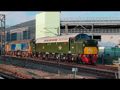 40013 0Z45 Longtown to Crewe with 57004, 37609, 37603, 37604 plus a couple other trains.
