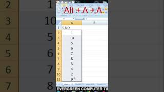 Ascending and Descending order#shorts#excel#viral#youtubeshorts #exceltutorial #exceltricksandtips
