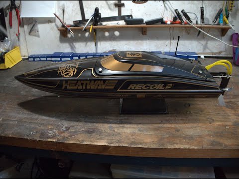 Proboat Recoil 2 running 4s with stock then upgraded prop - fast!