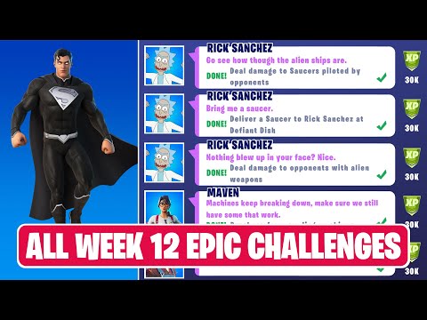 All Week 12 Epic Quest Challenges Guide! - Fortnite Chapter 2 Season 7