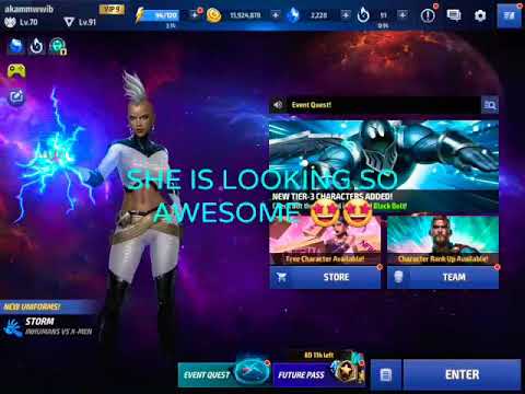 STORM T3 IS ODIN AND BETA LEVEL DAMAGE ,SHE IS THE NEW GODESS 🤩😁 WBU TESTING MARVEL FUTURE FIGHTMFF