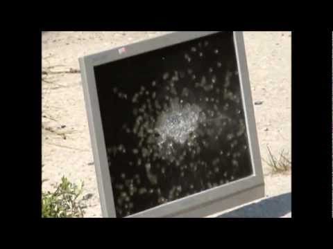 Airsoft M134 Minigun vs LCD and Cardboad Shooting