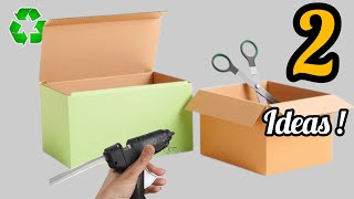 Transforming cardboard : 2 Best Diy space _saving craft Ideas from waste material /Recycle Cardboard