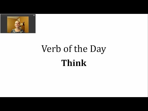 Verb of the Day - Think