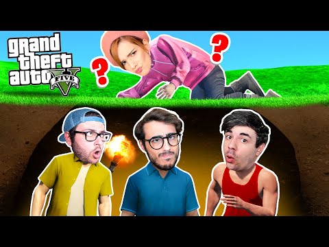 NASCONDINO SOTTO TERRA CON I MIEI AMICI SU GTA 5!
