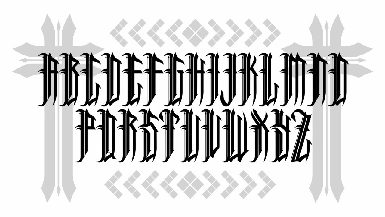 #BlackletterFont by RokerArt #GothicFont presentation and example