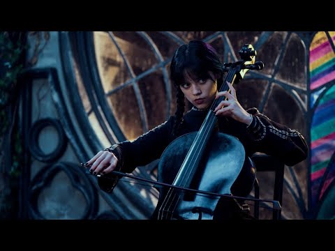 Wednesday playing cello (scene) | Wednesday Netflix