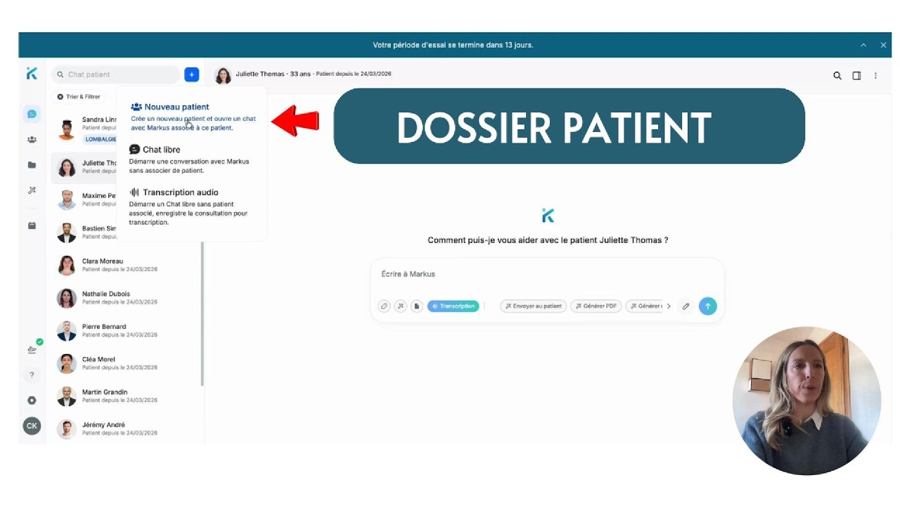 Creating a patient record