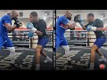 FLOYD MAYWEATHER MAKING DEVIN HANEY WORK! TEACHING HIM EXPLOSIVE HOOKS & COMBINATIONS!
