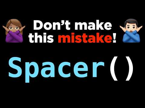 Don't make this mistake with a Spacer in SwiftUI 🙅🏽‍♀️🙅🏻‍♂️ thumbnail