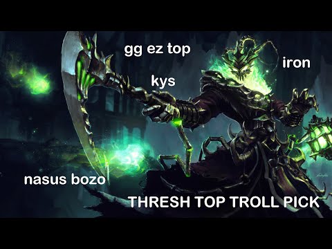 bullying lvl 7 nasus with thresh top troll pick