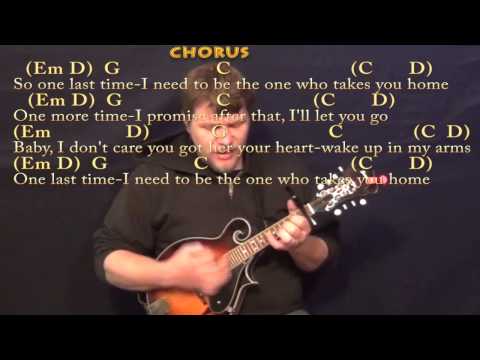 One Last Time (Ariana Grande) Mandolin Cover Lesson with Chords/Lyrics - Capo 1st