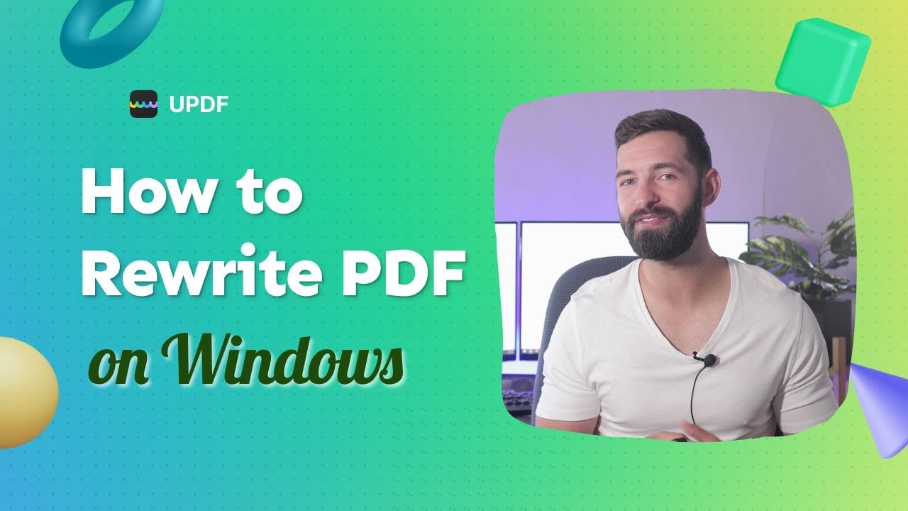 How to Rewrite PDF on Windows