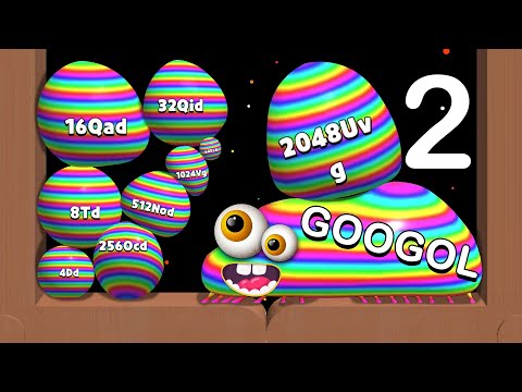 Blob Merge 3D All 'Rainbow' Blobs - Part 2: 4Dd 8Td 16Qad 32Qid ... 512Nod 1024VG 2048UVG and Googol