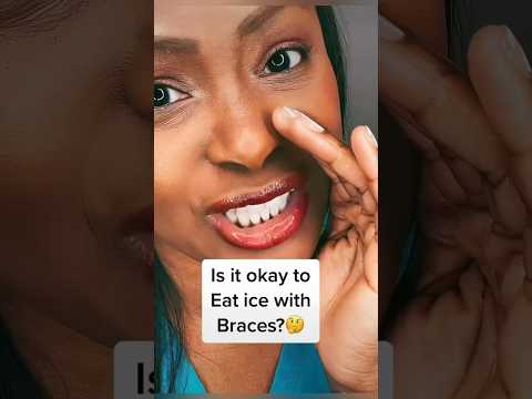 Is it okay to eat ice with braces? #shorts #teeth