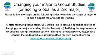 UCSB Global Studies: Changing your major to Global Studies/adding it as a double major) UPDATE BELOW