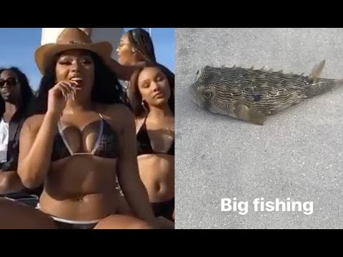 Megan The Stallion Catches A Poison Pufferfish Terrified After Seeing Alien Sea Spiders
