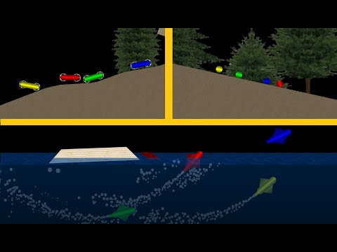 Transformable Marble Race in Algodoo
