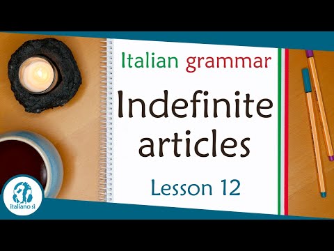 Italian grammar | Indefinite articles | #12