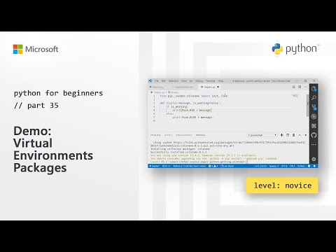 Demo Virtual Environment Packages | Python for Beginners 35 or 44