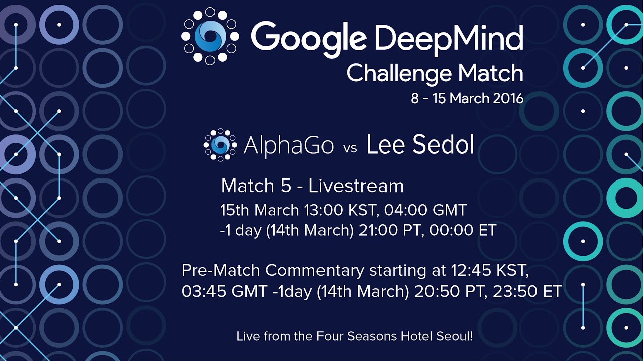 Match 5 - Google DeepMind Challenge Match: Lee Sedol vs AlphaGo - YouTube