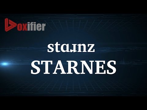 How to Pronunce Starnes in English - Voxifier.com