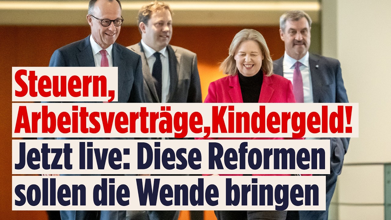 🔴 REFORMPAKET KOMMT: Merz und Co. stellen Steuer-Hammer vor | LIVE